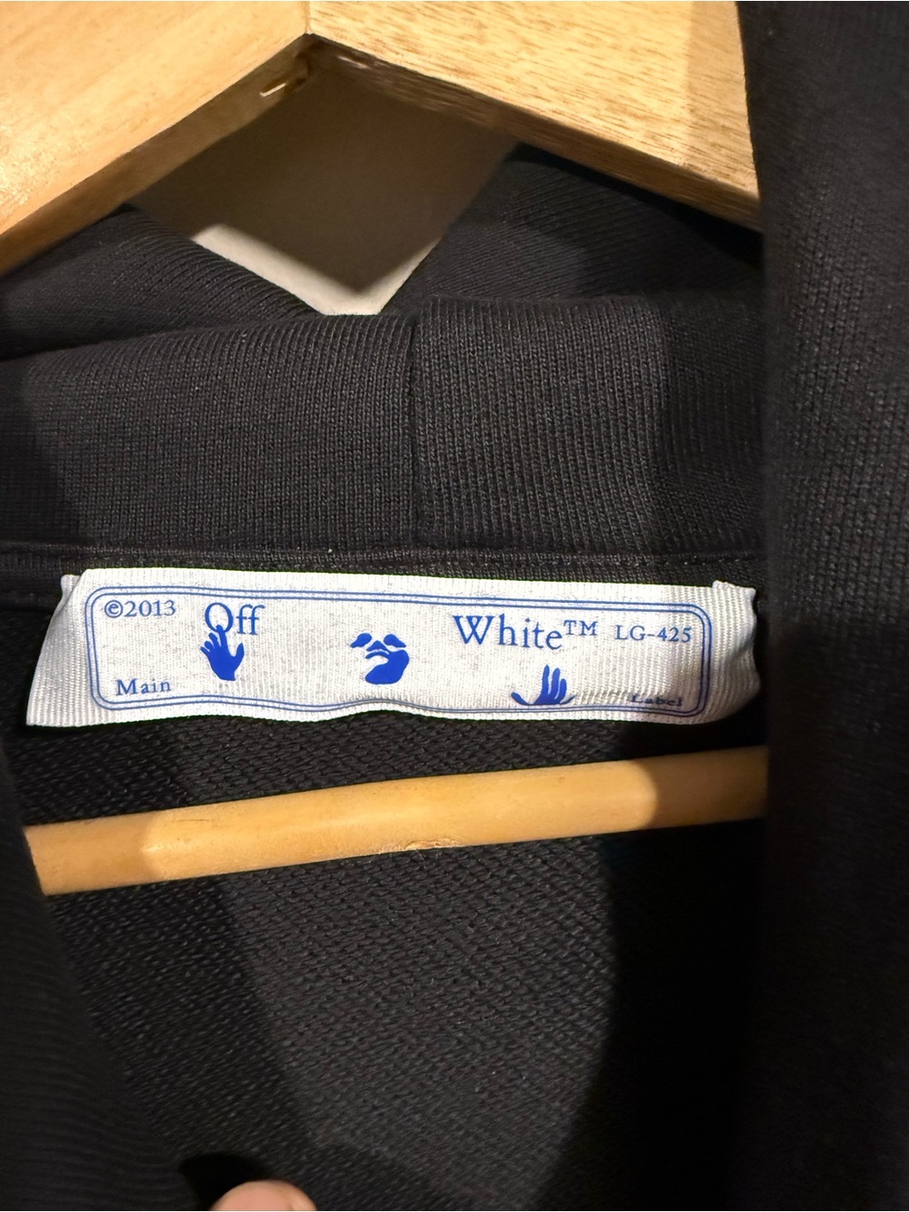 Off-White Black Hoodie with Multicolor logo Paint-Style Graphic image 6